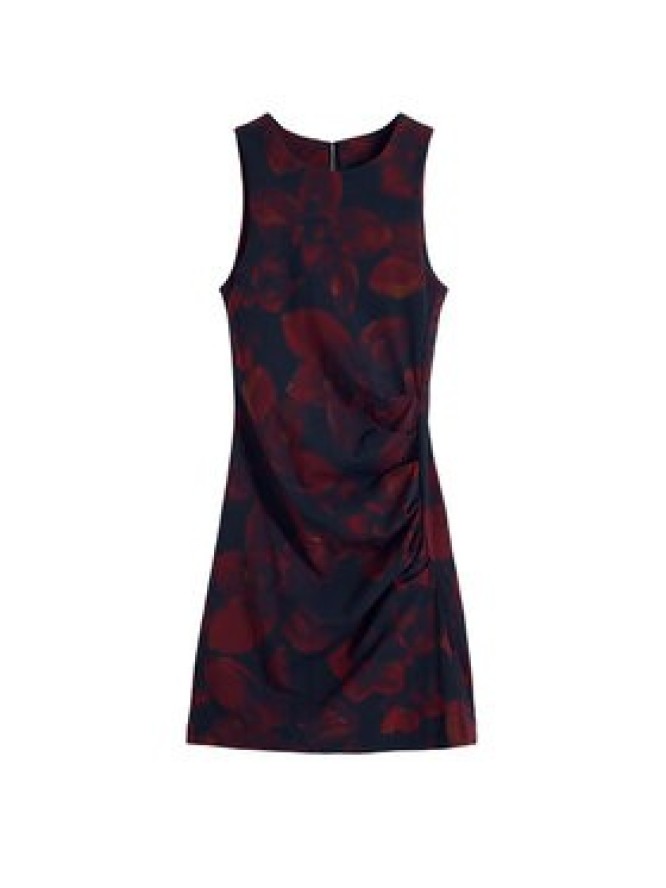 Desigual Sukienka koktajlowa Petofrunce 25WWVW20 Bordowy Slim Fit