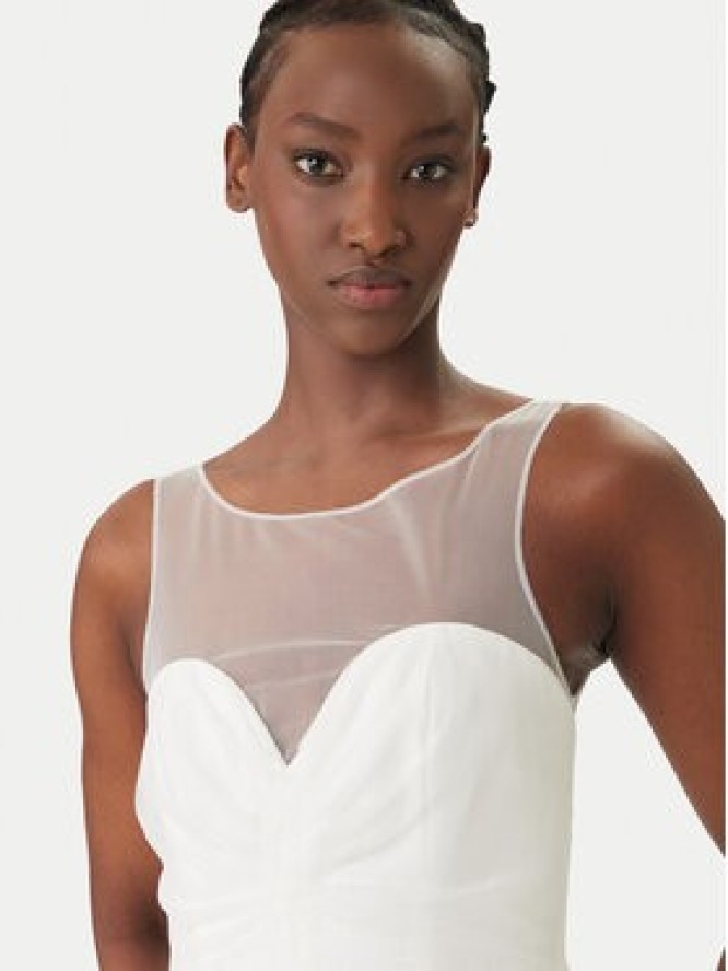 Bardot Sukienka koktajlowa Hilda Hoop 60223DB Biały Regular Fit