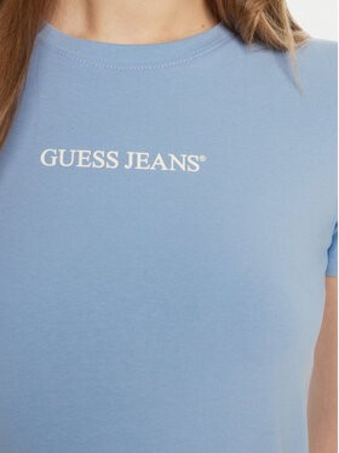 Guess Jeans T-Shirt W4YI01 J1314 Błękitny Regular Fit