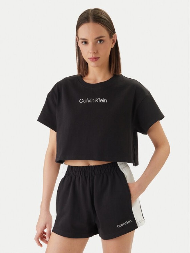 Calvin Klein Swimwear T-Shirt LV00Q61201 Czarny Relaxed Fit