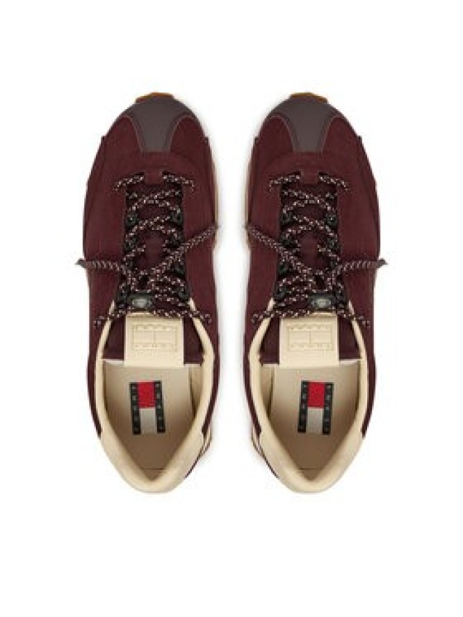 Tommy Jeans Sneakersy Tjw Retro Archive Runner Suede EN0EN03125 Bordowy
