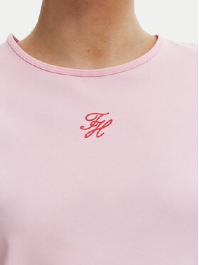 Tommy Hilfiger T-Shirt WW0WW48710 Różowy Slim Fit