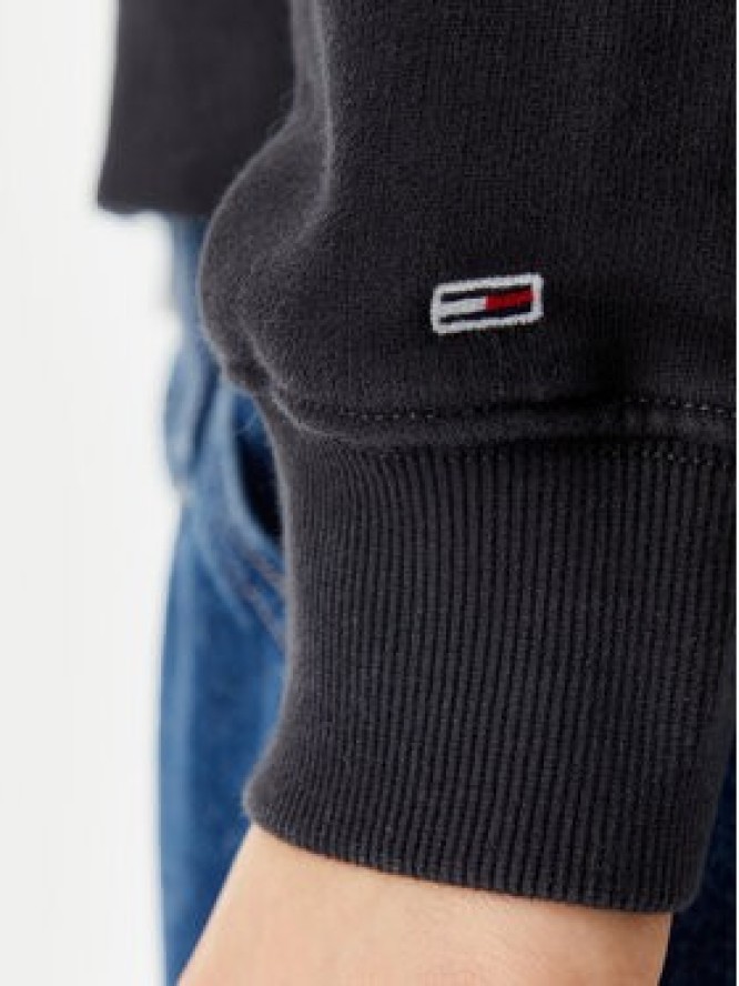 Tommy Jeans Bluza Script Logo DW0DW20303 Czarny Boxy Fit