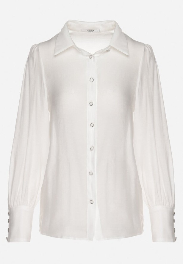 Biała Klasyczna Koszula z Wiskozą Linarina