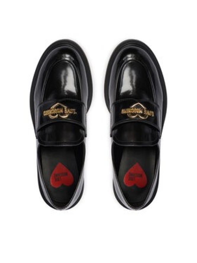 LOVE MOSCHINO Loafersy JA10404G0NJD0000 Czarny