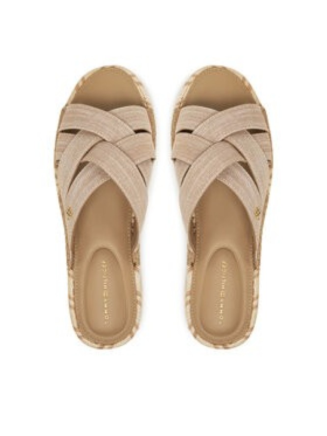 Tommy Hilfiger Espadryle Chambray Espadrille Mule FW0FW08501 Beżowy
