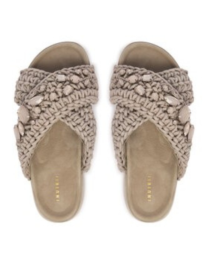 Inuikii Klapki Woven Stones Platform 1004.005.0043 Szary jasny