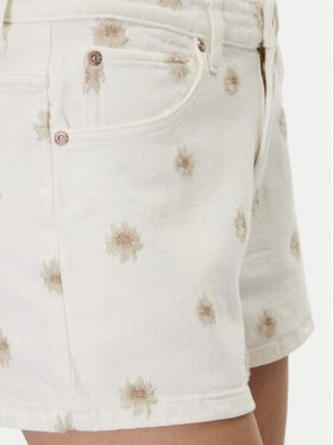 Lee Szorty jeansowe Rider 112363514 Biały Slim Fit