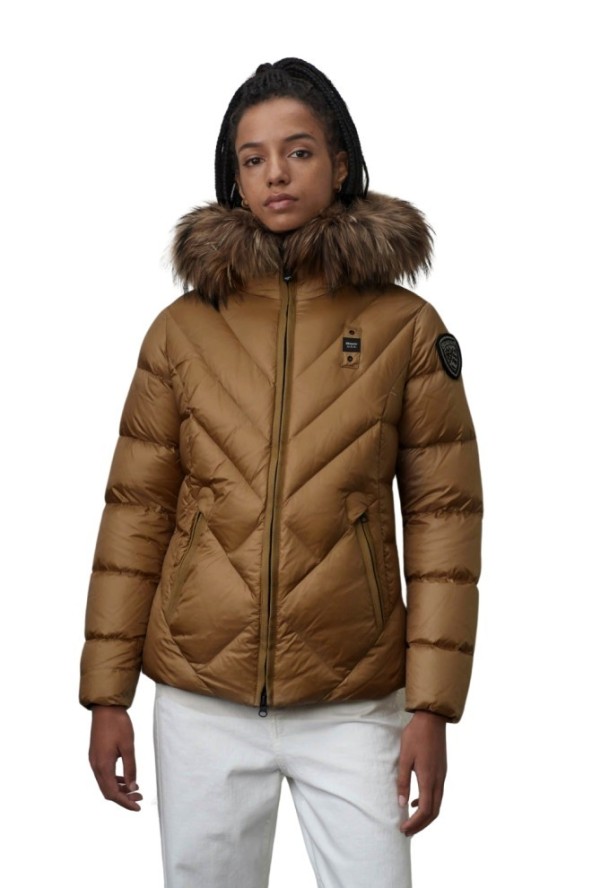 BLAUER Brązowa kurtka damska Alicia Short Jackets, Rozmiar M
