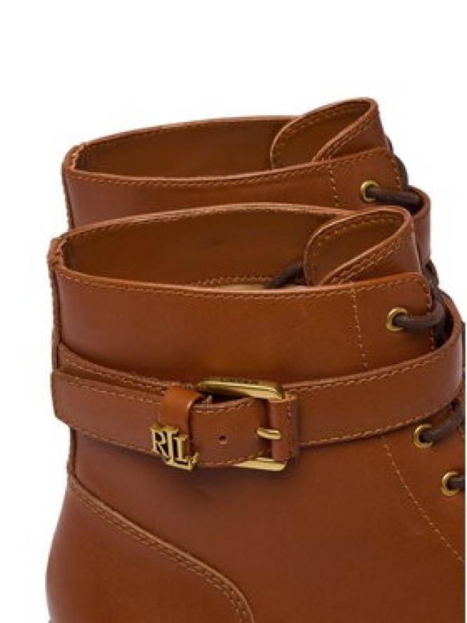 LAUREN RALPH LAUREN Trzewiki Allyson Logo Bo Bte 802P12046002 Brązowy