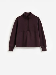 Bluza z dodatkiem modalu - ciemnofioletowy