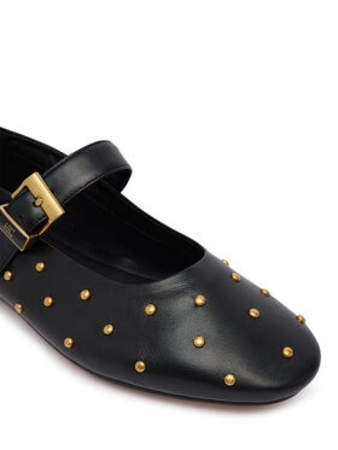Tommy Hilfiger Baleriny Th Buckle Leather Stud Ballerina FW0FW09541 Czarny