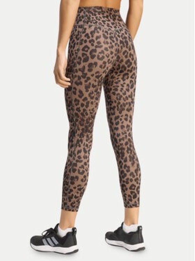 adidas Legginsy Optime Essentials 3-Stripes KZ2520 Brązowy Slim Fit
