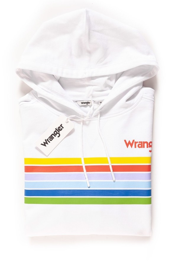 BLUZA WRANGLER DAMSKA CROPPED HOODY WHITE W6073HP12 112130434