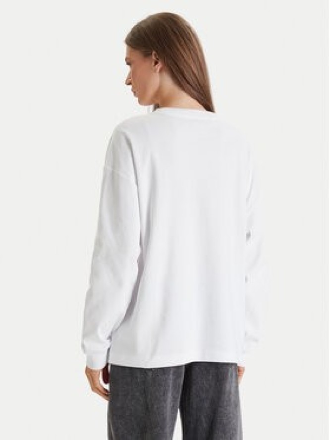 Calvin Klein Jeans Bluza Monologo LV047E211G Biały Oversize