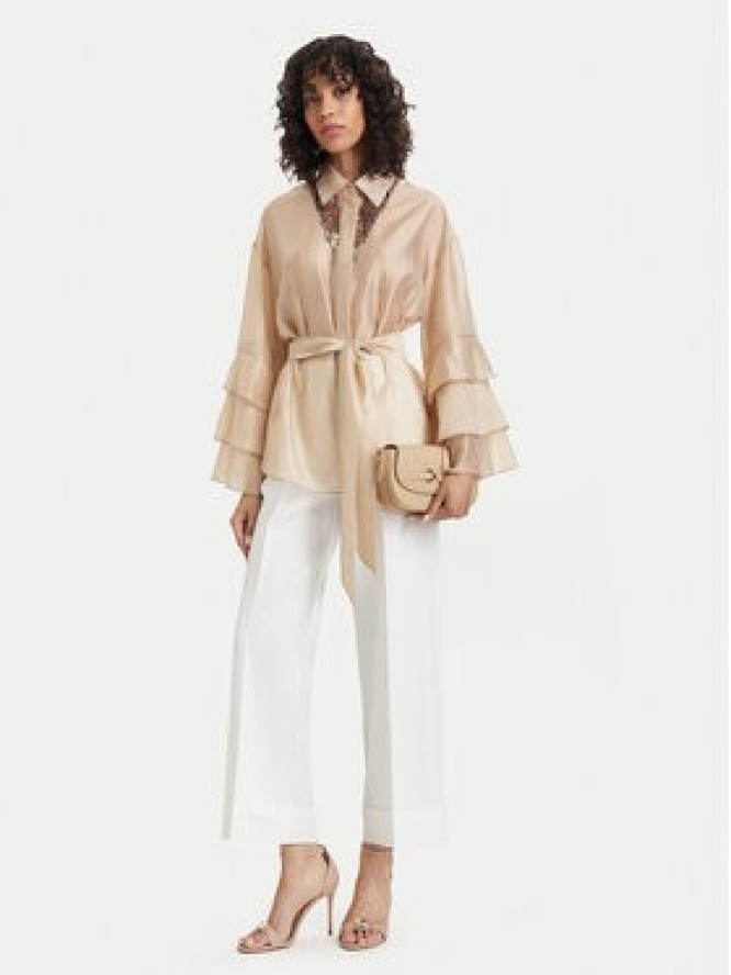 ACCESS FASHION Spodnie materiałowe 63-5021-135 Biały Regular Fit