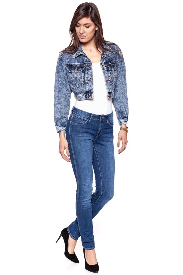 DAMSKA KURTKA JEANSOWA WRANGLER CROPPED JACKET RISKY BUSINESS W421GF25G 112128804