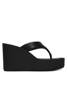 Calvin Klein Japonki Wedge 70 Sndl Thong Lth HW0HW02880 Czarny