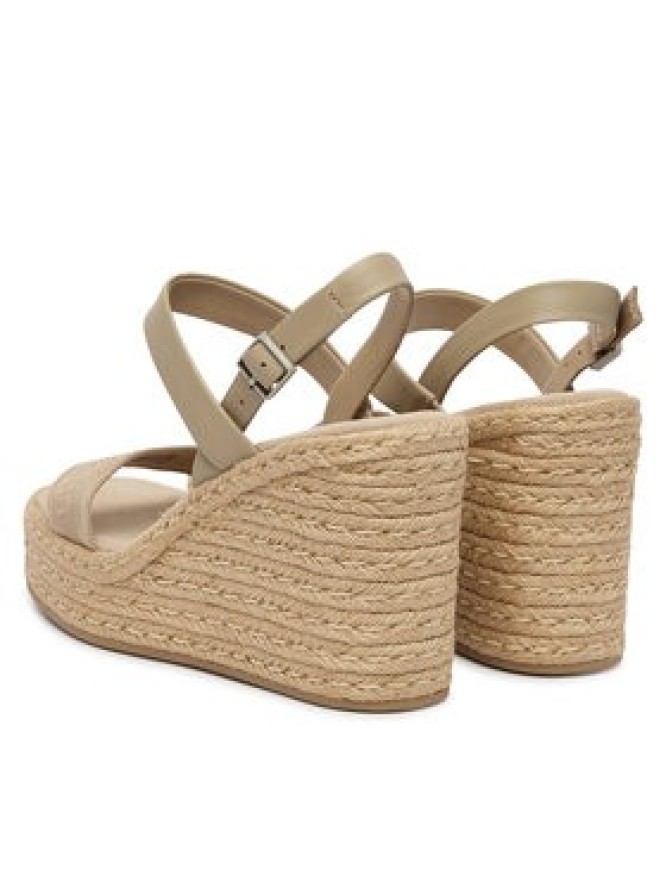 Calvin Klein Espadryle Wedge Espad 70 Webbing Lth HW0HW02901 Beżowy