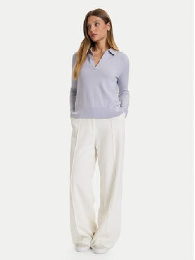 Calvin Klein Sweter LV044A305G Błękitny Regular Fit