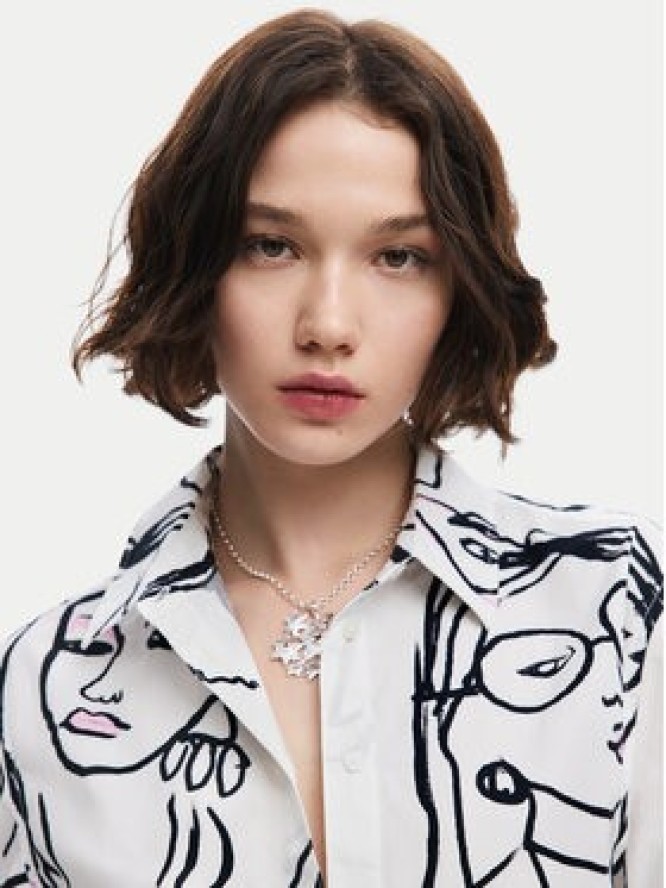 Desigual Koszula Faces 24WWCW34 Biały Regular Fit
