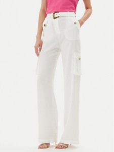 Versace Jeans Couture Spodnie materiałowe 78HAA109 Biały Wide Leg