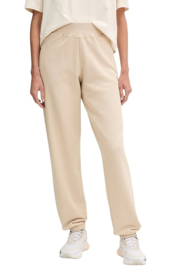 GUESS Beżowe damskie spodnie dresowe Primula, Rozmiar L