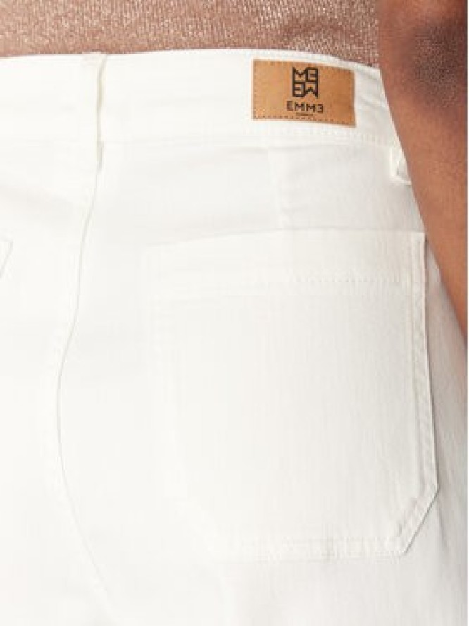 Marella Spodnie palazzo Samovar 2515131201 Écru Regular Fit