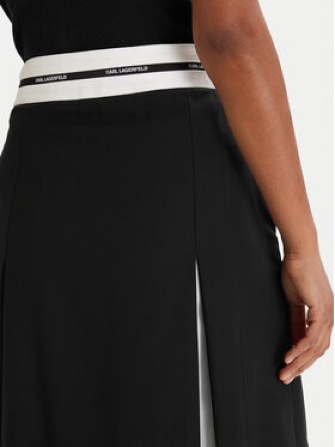 KARL LAGERFELD Spódnica mini B1W12005 Czarny Regular Fit
