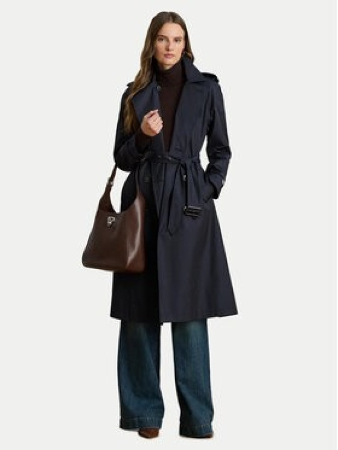LAUREN RALPH LAUREN Trencz 297951259004 Granatowy Straight Fit