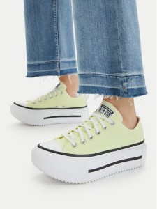 Converse Trampki Chuck Taylor All Star Lift Double Stack Platform A16283C Żółty