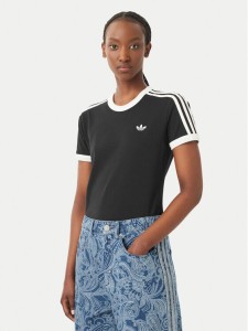 adidas T-Shirt 3 Stripes KD7980 Czarny Regular Fit