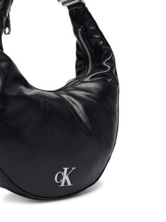 Calvin Klein Torebka Buckle Convertible Small Hobo LV04F3512G Czarny