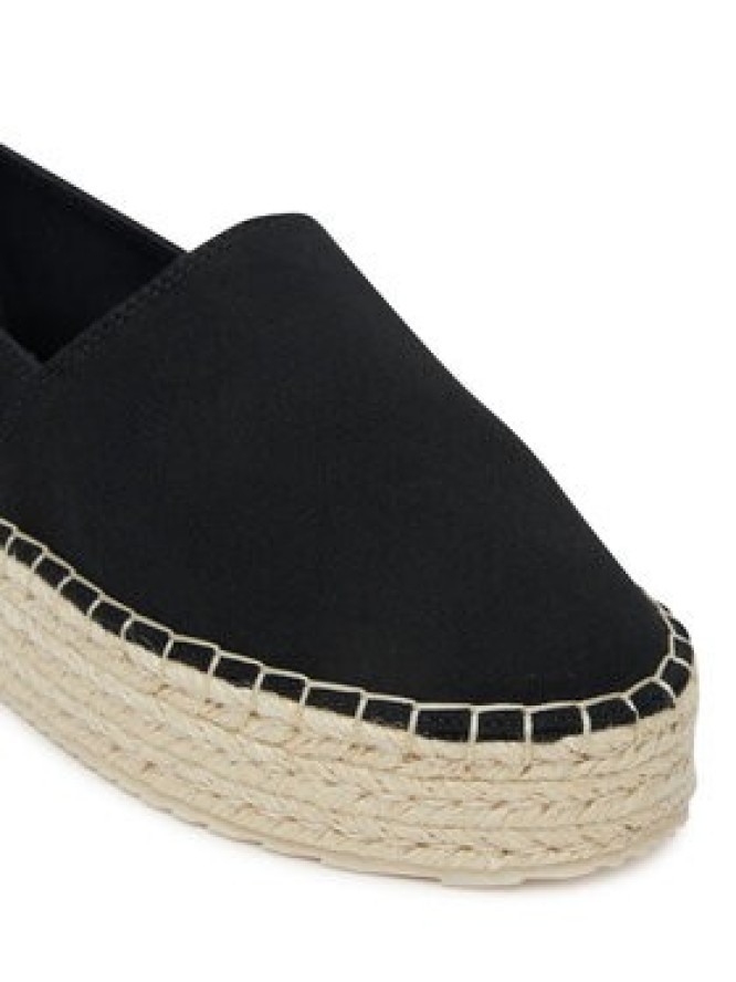 Calvin Klein Jeans Espadryle Flatform Esdparille Mg/Hdw YW0YW01737 Czarny