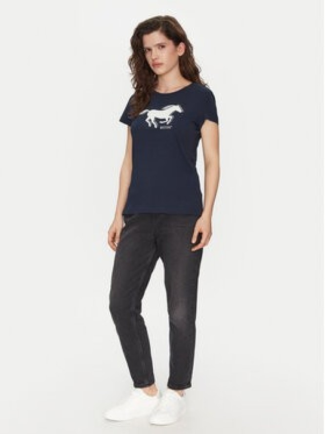 Mustang T-Shirt Loa 1016136 Granatowy Slim Fit