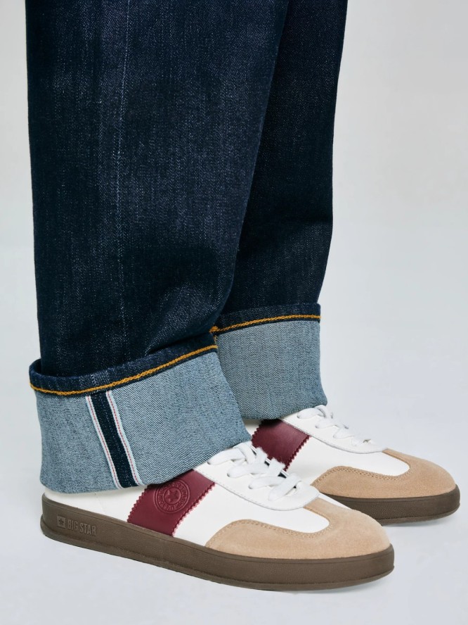 Sneakersy damskie ze skóry naturalnej białe SS274687 101