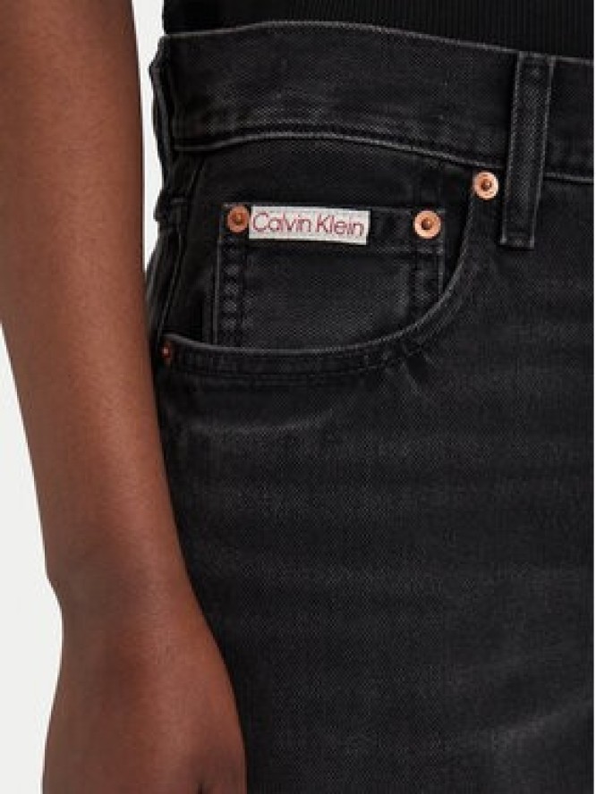 Calvin Klein Jeans Jeansy LV047E700G Czarny Wide Leg
