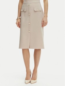 Rinascimento Spódnica ołówkowa CFC0128271003 Beżowy Slim Fit