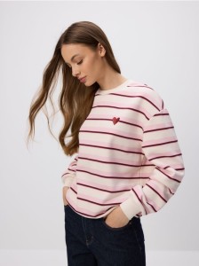 Bluza z drobnym haftem - pastelowy róż