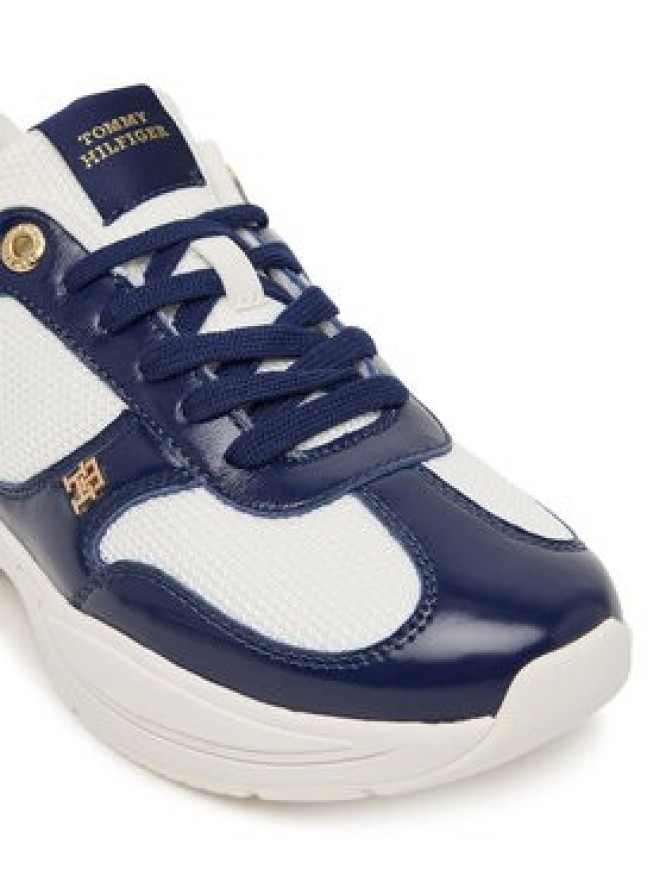 Tommy Hilfiger Sneakersy Modern Runner Shiny Leather FW0FW09413 Granatowy