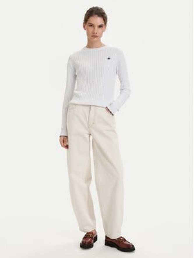 Beverly Hills Polo Club Sweter P-SS26W-M537390 Biały Regular Fit