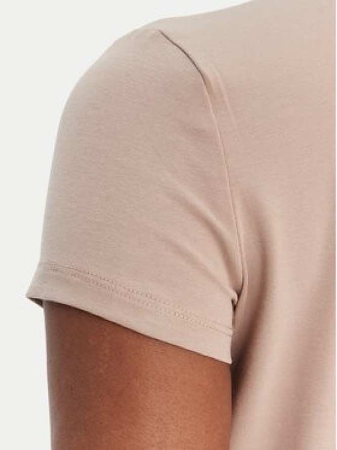 Guess T-Shirt W4BI26 J1314 Beżowy Regular Fit