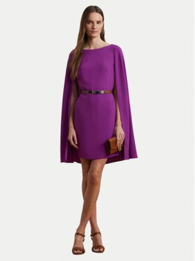 LAUREN RALPH LAUREN Sukienka koktajlowa 2,53855E+11 Fioletowy Slim Fit