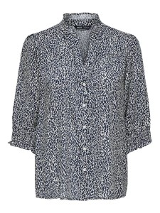 ONLY Bluzka w kolorze granatowo-białym rozmiar: S