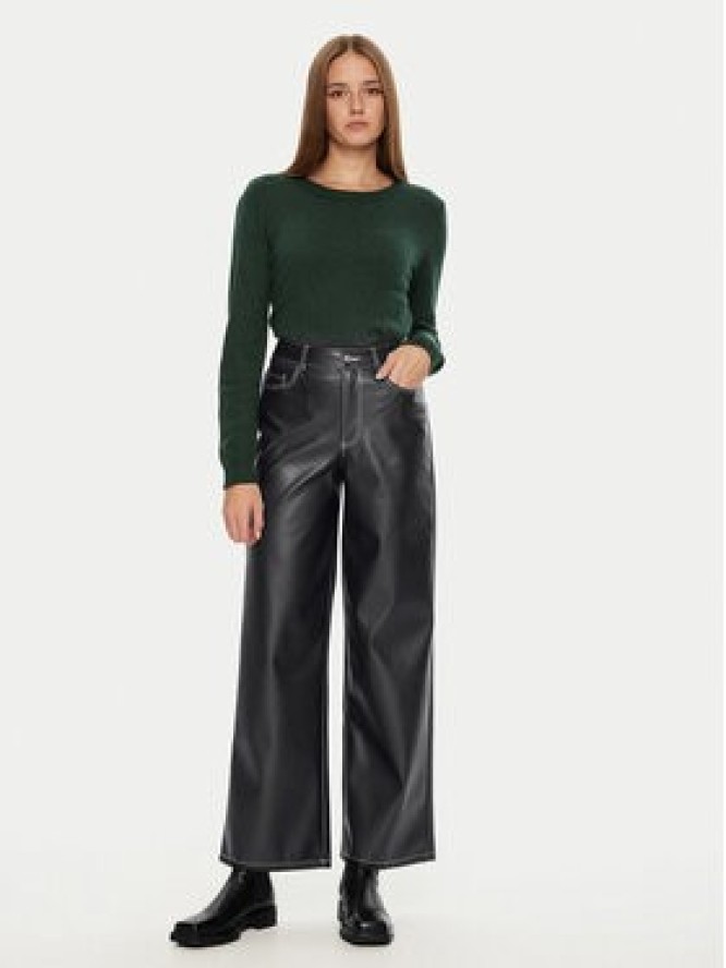 JJXX Spodnie z imitacji skóry Lila 12276595 Czarny Wide Leg