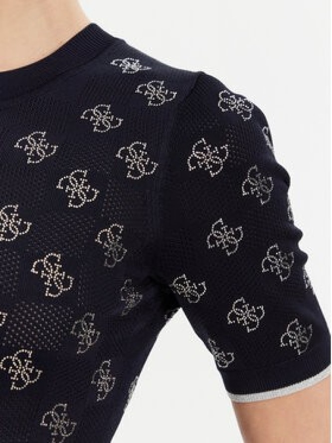 Guess Sweter W5GR20 Z3D60 Granatowy Regular Fit