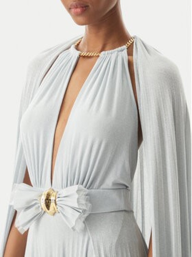 Elisabetta Franchi Sukienka wieczorowa AB-R13-51E2-V860 Srebrny Regular Fit