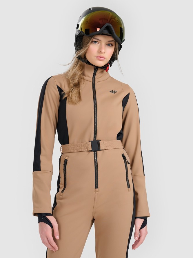 4F Kombinezon narciarski membrana 10000 damski - brązowy XS