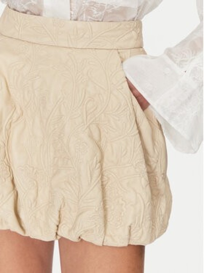 Munthe Spódnica skórzana Frauke 251121725105 Beżowy Regular Fit