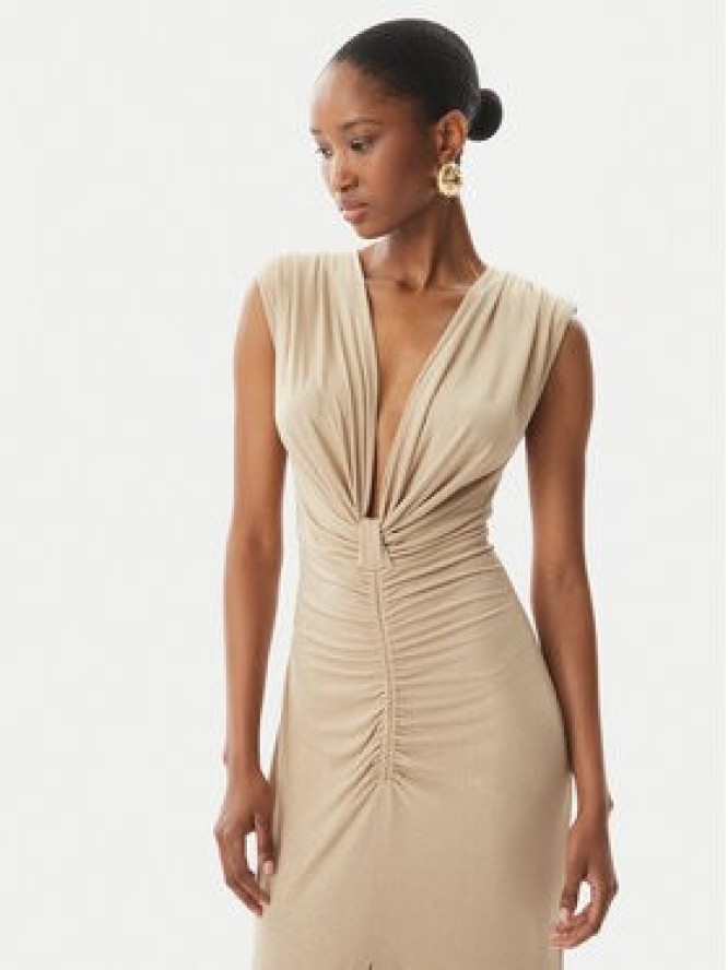 Rinascimento Sukienka wieczorowa CFC0122483003 Złoty Regular Fit